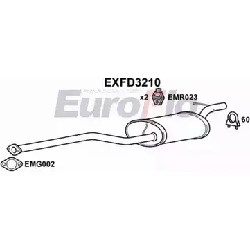 Резонатор EUROFLO W9 ZTF5 4355540 D8XYWN EXFD3210 изображение 0
