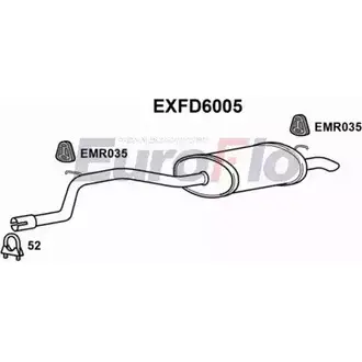 Задний глушитель EUROFLO 5Z2BVY EXFD6005 4355676 QLDH F