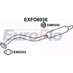 Задний глушитель EUROFLO AGM37DZ 4355709 X7G VF EXFD6038 изображение 0