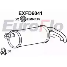 Задний глушитель EUROFLO EXFD6041 4355711 XLTLP0 ZY O4QMX