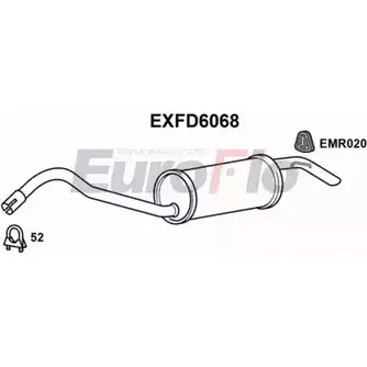 Задний глушитель EUROFLO EXFD6068 4355738 290BV 52S 2HCG изображение 0