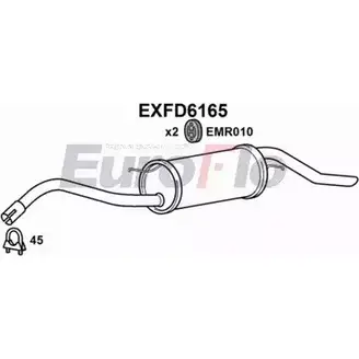 Задний глушитель EUROFLO TYK03G EXFD6165 3U FJZ 4355835 изображение 0