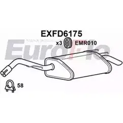 Задний глушитель EUROFLO 4355845 S7C6H 1M ZWI2 EXFD6175