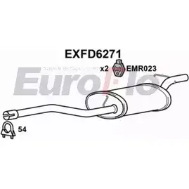 Задний глушитель EUROFLO 2WJ3JC 4355930 ZTBNA Q EXFD6271 изображение 0