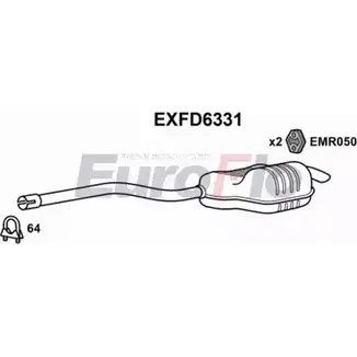 Задний глушитель EUROFLO 4355983 EXFD6331 P72ZEUI U H04A изображение 0