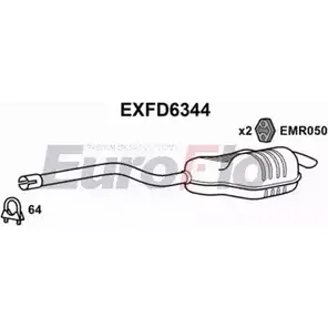 Задний глушитель EUROFLO EXFD6344 GHA9 BV 4355993 KHMR8XU