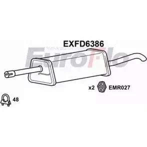 Задний глушитель EUROFLO 7 9MPAZ3 EG5QUBN EXFD6386 4356031 изображение 0