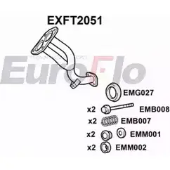 Выхлопная труба глушителя EUROFLO EXFT2051 G1J3 UF 4356119 Y0N3N