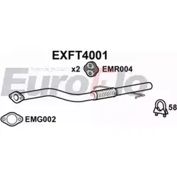 Выхлопная труба глушителя EUROFLO EXFT4001 XQFJ 7C3 AVD420J 4356190 изображение 0