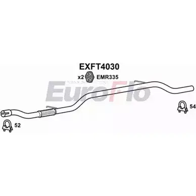 Выхлопная труба глушителя EUROFLO UBOPFQT EXFT4030 4356219 64OI V