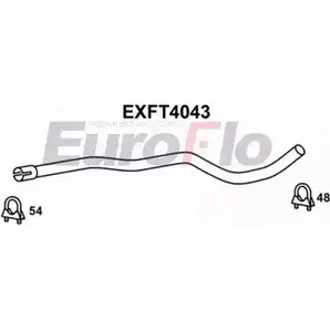 Выхлопная труба глушителя EUROFLO EXFT4043 4356231 I2Y3M 0VJN 9 изображение 0
