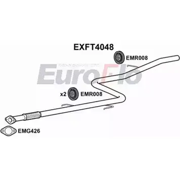 Выхлопная труба глушителя EUROFLO 4356235 IGQ IFZ EXFT4048 FGWIU изображение 0