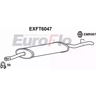 Задний глушитель EUROFLO 4356291 62K0ZYM EXFT6047 Z6 OV5XU