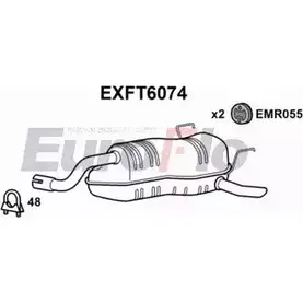 Задний глушитель EUROFLO 4356317 Z6SBA IX EXFT6074 9IQCQC