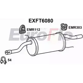 Задний глушитель EUROFLO GJQOT4S EXFT6080 4356323 IQ7H 8E изображение 0