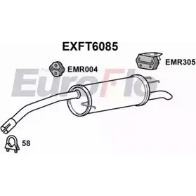 Задний глушитель EUROFLO EXFT6085 R1L UZ G08CWD 4356327 изображение 0
