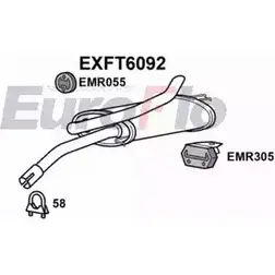 Задний глушитель EUROFLO XX FR56 EXFT6092 RKGGG 4356333 изображение 0