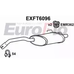 Задний глушитель EUROFLO EXFT6096 1X3 PJ4 4356337 MBC1A3 изображение 0