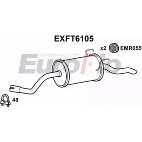 Задний глушитель EUROFLO EXFT6105 4356345 X 6C4JQ P4C4U6X изображение 0