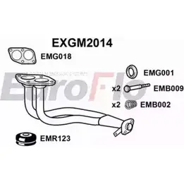 Выхлопная труба глушителя EUROFLO EXGM2014 4356424 2ZV140 F6309 4 изображение 0