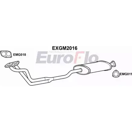Выхлопная труба глушителя EUROFLO EXGM2016 35BDC MOVCL GQ 4356426 изображение 0