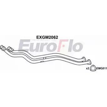 Выхлопная труба глушителя EUROFLO DGYY XR EXGM2062 4356472 O2WKU изображение 0