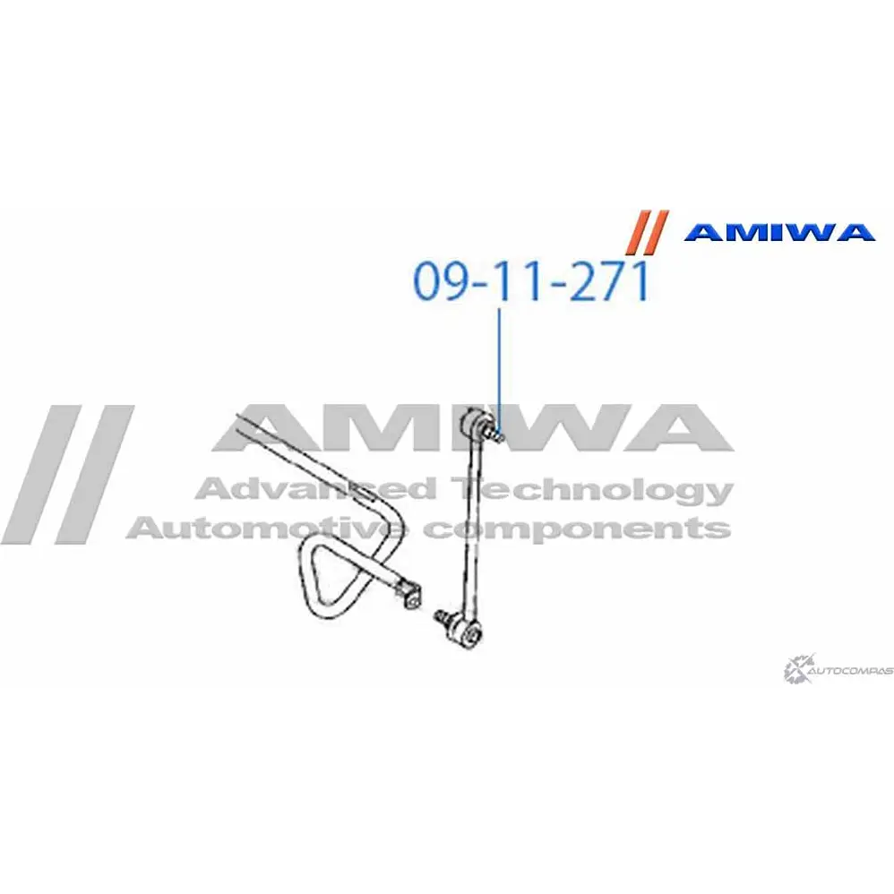 Стойка стабилизатора, тяга передняя AMIWA 1422491258 V DKK3 09-11-271 V45DWJ изображение 1