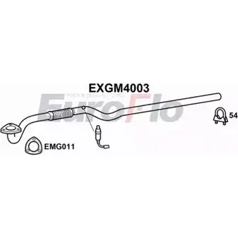 Выхлопная труба глушителя EUROFLO 4356722 EXGM4003 0B1 ACC8 NQH23 изображение 0