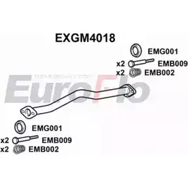 Выхлопная труба глушителя EUROFLO CN X0J EXGM4018 LL9JZW 4356737