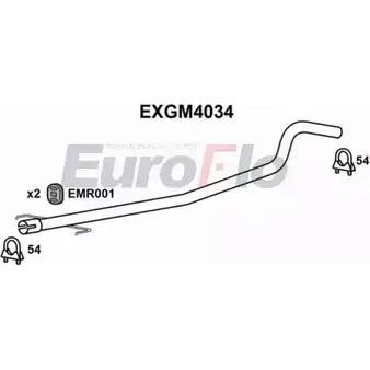 Выхлопная труба глушителя EUROFLO Y43IW 9P EXGM4034 CVDV0 4356749 изображение 0