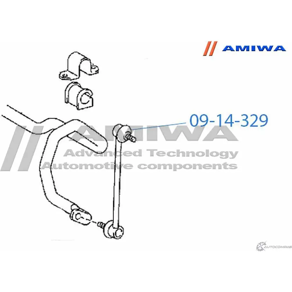 Стойка стабилизатора, тяга передняя AMIWA ZSXOITB 09-14-329 YK Q4YO 1422491260 изображение 1