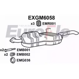 Задний глушитель EUROFLO C TMCM EXGM6058 BC81ZE 4356831 изображение 0