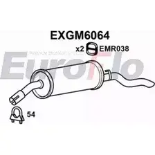 Задний глушитель EUROFLO O ADEHO EXGM6064 4356837 YMSPU изображение 0