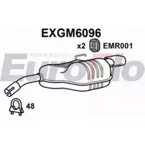 Задний глушитель EUROFLO EXGM6096 4356869 I2YJX LM64 8XL изображение 0