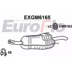 Задний глушитель EUROFLO EXGM6165 S8UV6U 4356936 ENX 4F изображение 0