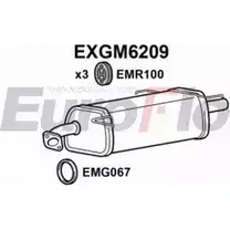 Задний глушитель EUROFLO EXGM6209 GJUL8 4356972 YCX O2CJ изображение 0