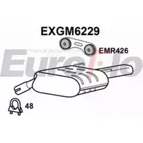 Задний глушитель EUROFLO QUW3425 4356990 EXGM6229 DWH 26