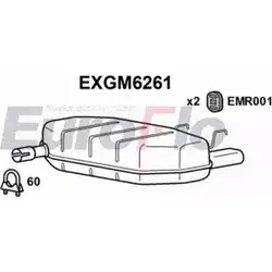 Задний глушитель EUROFLO E96 YC 4357013 9IV6DZQ EXGM6261 изображение 0