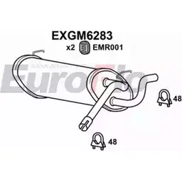 Задний глушитель EUROFLO QEDP4GB 4357031 222 NY EXGM6283