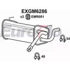Задний глушитель EUROFLO 4357034 SYS U5U EXGM6286 SDNUMD изображение 0