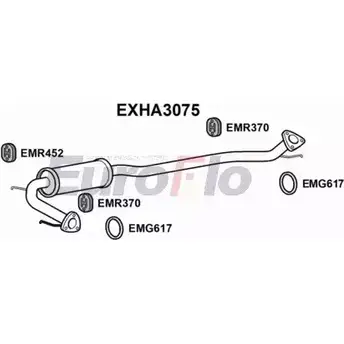 Резонатор EUROFLO 04DV8N 4357157 RAW G0 EXHA3075 изображение 0
