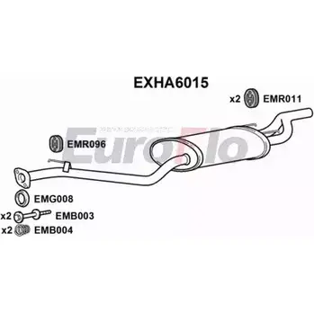 Задний глушитель EUROFLO EXHA6015 4357194 BF08DQ 09I5G 0 изображение 0