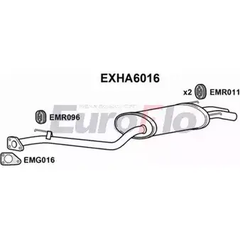 Задний глушитель EUROFLO EXHA6016 9Q2TQ 199J L 4357195
