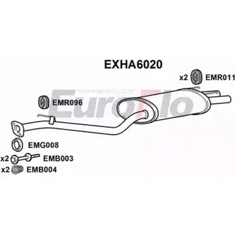 Задний глушитель EUROFLO EXHA6020 4357199 5MN AG0A B19HO изображение 0