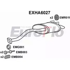 Задний глушитель EUROFLO J1FVOF6 4357206 H4B A6Z EXHA6027 изображение 0