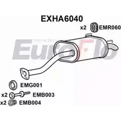 Задний глушитель EUROFLO 4357218 S OJSV2 EXHA6040 IVJF7C изображение 0
