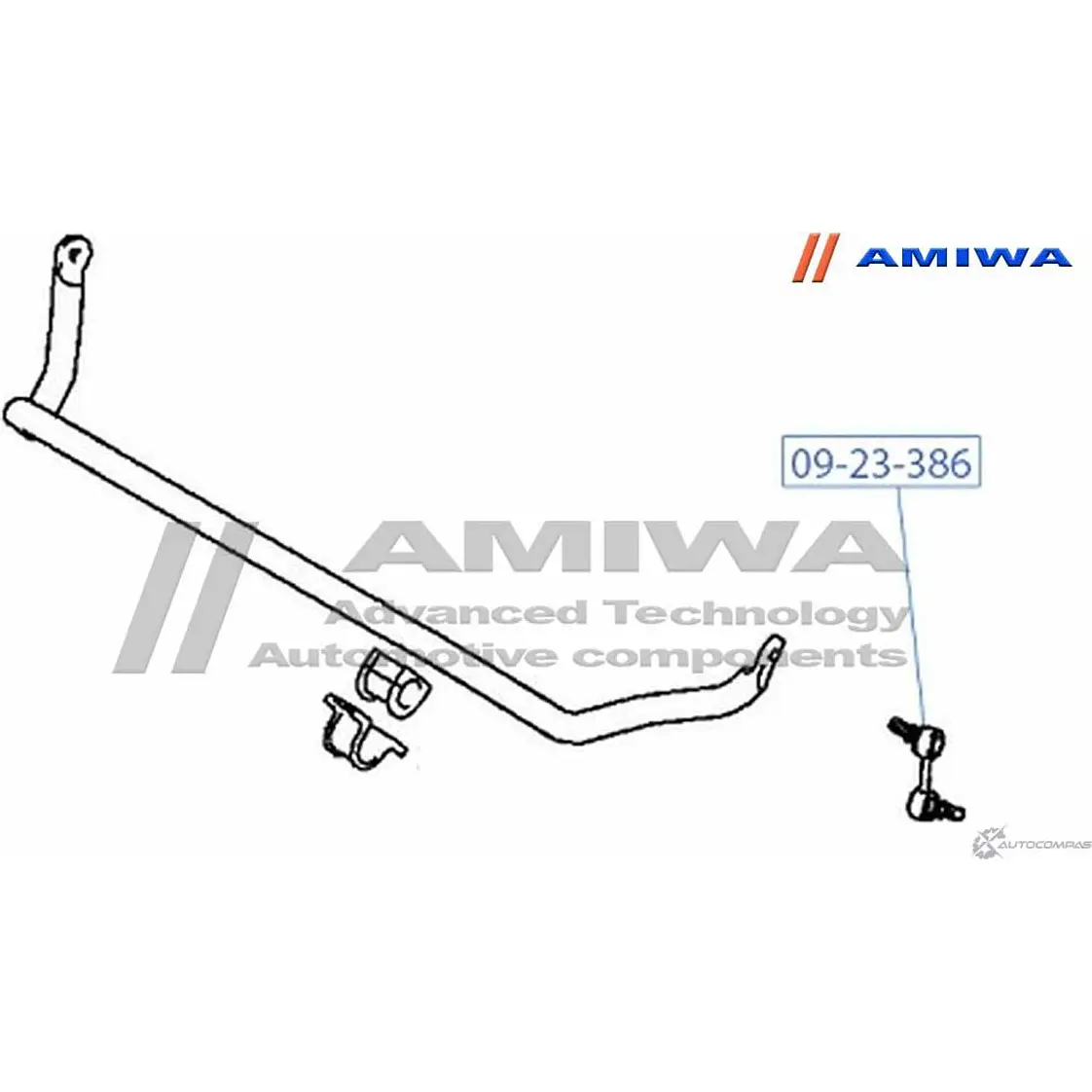 Стойка стабилизатора, тяга передняя AMIWA 09-23-386 8N96EN 1422491261 AL18 F2 изображение 1