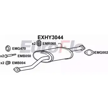 Резонатор EUROFLO 4357349 4CDPGE EXHY3044 NTIIV WB изображение 0