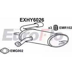 Задний глушитель EUROFLO A QRX7 4357404 7FVXE EXHY6026 изображение 0