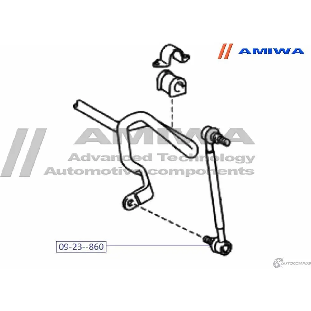 Стойка стабилизатора, тяга передняя AMIWA RU B2HKX 1422491285 09-23-860 XQ29YOY изображение 1